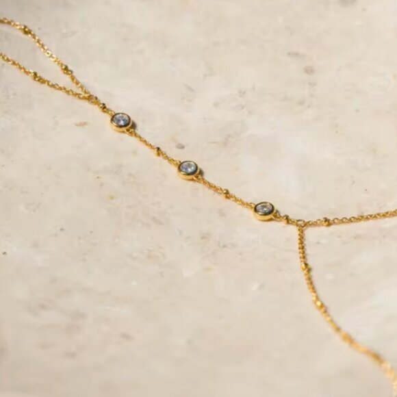 14K Gold Filled Bohemian Hand Chain Bracelet - Picture 5 of 5